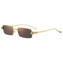 Cartier - Rettangolare - Oro Lenti Grigio - Panthère de Cartier Collection - Occhiali da Sole - Cartier Eyewear