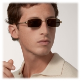 Cartier - Rettangolare - Oro Lenti Grigio - Panthère de Cartier Collection - Occhiali da Sole - Cartier Eyewear