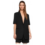 Dondup - Single Breasted Short Sleeve Blazer - Black - Jacket - Luxury Exclusive Collection