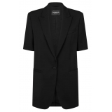 Dondup - Blazer Monopetto a Manica Corta - Nero - Giacca - Luxury Exclusive Collection