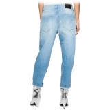 Dondup -  Jeans with Dot Light Appliqué Detail - Blue - Trousers - Luxury Exclusive Collection