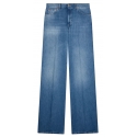 Dondup - Jeans Svasato in Tela Denim Leggera - Blu - Pantalone - Luxury Exclusive Collection