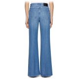 Dondup - Lightweight Denim Canvas Flared Jeans - Blue - Trousers - Luxury Exclusive Collection