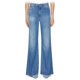 Dondup - Jeans Svasato in Tela Denim Leggera - Blu - Pantalone - Luxury Exclusive Collection