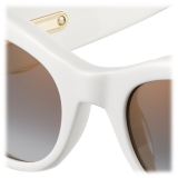 Cartier - Rectangular - White Gold Grey Lenses - Panthère de Cartier Collection - Sunglasses - Cartier Eyewear