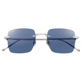 Cartier - Squadrati - Titanio Finitura Platino Lenti Blu - Pasha de Cartier Collection - Occhiali da Sole - Cartier Eyewear