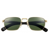 Cartier - Square - White Horn Gold Green Lenses - Première de Cartier Collection - Sunglasses - Cartier Eyewear