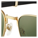 Cartier - Squadrati - Corno Bianco Oro Lenti Verdi - Première de Cartier Collection - Occhiali da Sole - Cartier Eyewear