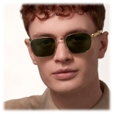 Cartier - Square - White Horn Gold Green Lenses - Première de Cartier Collection - Sunglasses - Cartier Eyewear