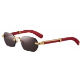 Cartier - Rectangular - Red Horn Gold Grey Lenses - Première de Cartier Collection - Sunglasses - Cartier Eyewear