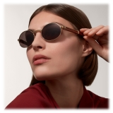 Cartier - Oval - Brown Wood Gold Grey Lenses - Première de Cartier Collection - Sunglasses - Cartier Eyewear