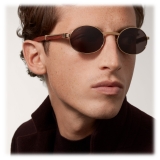 Cartier - Oval - Brown Wood Gold Grey Lenses - Première de Cartier Collection - Sunglasses - Cartier Eyewear