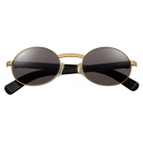 Cartier - Oval - White Horn Gold Grey Lenses - Première de Cartier Collection - Sunglasses - Cartier Eyewear
