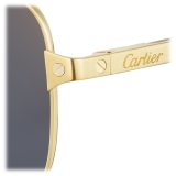 Cartier - Aviator - Brushed Gold Green Lenses - Santos de Cartier Collection - Sunglasses - Cartier Eyewear