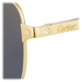 Cartier - Aviatore - Oro Spazzolata Lenti Verde - Santos de Cartier Collection - Occhiali da Sole - Cartier Eyewear