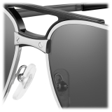 Cartier - Pilot - Brushed Platinum Black Lenses - Santos de Cartier Collection - Sunglasses - Cartier Eyewear