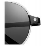 Cartier - Pilot - Brushed Platinum Black Lenses - Santos de Cartier Collection - Sunglasses - Cartier Eyewear