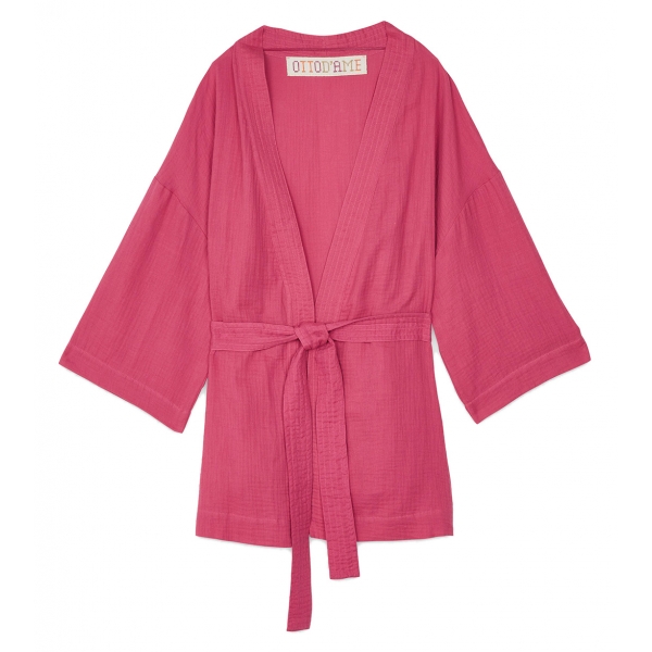 Ottod'Ame - Giacca Kimono in Cotone - Rosa - Giacca - Luxury Exclusive Collection
