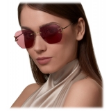 Cartier - Geometric - Gold Burgundy Lenses - Signature C de Cartier Collection - Sunglasses - Cartier Eyewear