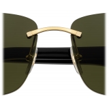 Cartier - Rectangular - White Horn Gold Green Lenses - Signature C de Cartier Collection - Sunglasses - Cartier Eyewear