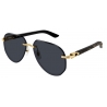 Cartier - Pilot - Black Gold Wood Gray - Signature C de Cartier Collection - Sunglasses - Cartier Eyewear