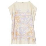 Ottod'Ame - Viscose Floral Print Dress - Cream - Dresses - Luxury Exclusive Collection