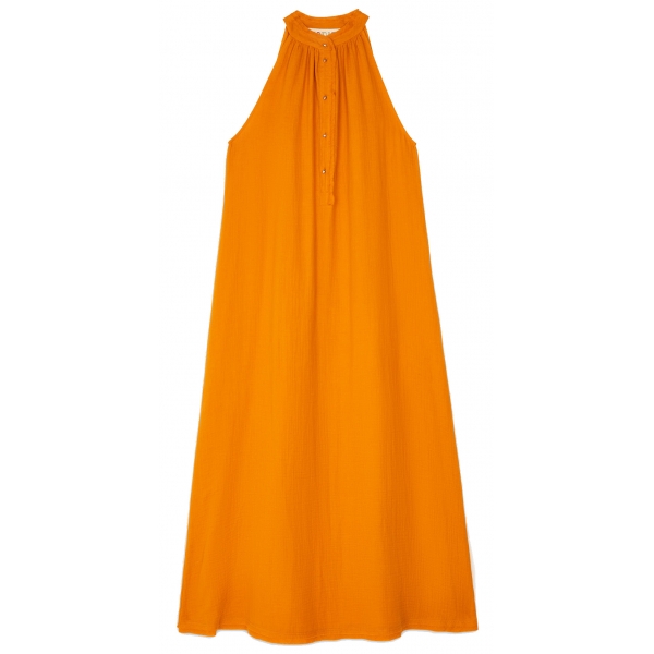 Ottod'Ame - Long Rodeo Style Dress - Orange - Dresses - Luxury Exclusive Collection