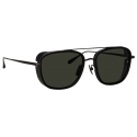 Linda Farrow - Jarvis Aviator Sunglasses in Black and Nickel - LFL1441C1SUN - Linda Farrow Eyewear