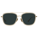 Linda Farrow - Jarvis Aviator Sunglasses in White - LFL1441C1SUN - Linda Farrow Eyewear