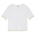 Ottod'Ame - Short T-Shirt with Coloured Hem - White - T-Shirt - Luxury Exclusive Collection