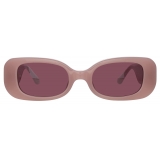 Linda Farrow - Lola Rectangular Sunglasses in Lilac - LFL1117C13SUN - Linda Farrow Eyewear