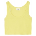 Ottod'Ame - Ribbed Short Tank Top - Lime - Top - Luxury Exclusive Collection