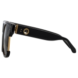 Linda Farrow - Lomas D-Frame Sunglasses in Black - LFL1438C1SUN - Linda Farrow Eyewear