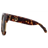 Linda Farrow - Lomas D-Frame Sunglasses in Tortoiseshell - LFL1438C2SUN - Linda Farrow Eyewear
