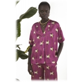 Ottod'Ame - Oversized Tunic in Floral Pattern - Pink - Shirt - Luxury Exclusive Collection