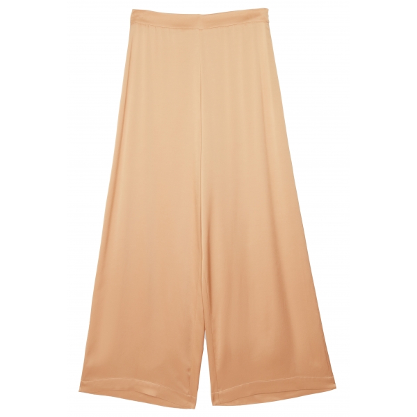 Ottod'Ame - Viscose Wide Leg Trousers - Nude - Trousers - Luxury Exclusive Collection