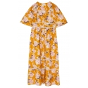 Ottod'Ame - Long Dress in Floral Pattern Cotton - Orange - Dresses - Luxury Exclusive Collection