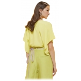 Ottod'Ame - Blusa Morbida in Misto Seta - Lime - Camicia - Luxury Exclusive Collection