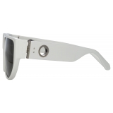 Linda Farrow - Men's Elodie Flat Top Sunglasses in White - LFL1302C4SUN - Linda Farrow Eyewear