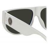 Linda Farrow - Men's Elodie Flat Top Sunglasses in White - LFL1302C4SUN - Linda Farrow Eyewear