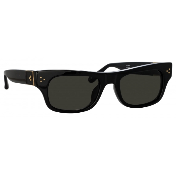 Linda Farrow - Men's Falck Rectangular Sunglasses in Black - LFL1448C1SUN - Linda Farrow Eyewear