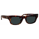 Linda Farrow - Men's Falck Rectangular Sunglasses in Tortoiseshell - LFL1448C2SUN - Linda Farrow Eyewear