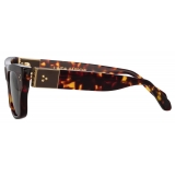 Linda Farrow - Men's Falck Rectangular Sunglasses in Tortoiseshell - LFL1448C2SUN - Linda Farrow Eyewear