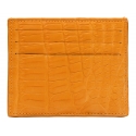 Avvenice - Crocodile Credit Card Holder - Orange - Handmade in Italy - Exclusive Luxury Collection