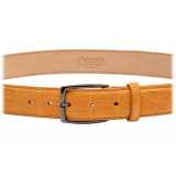 Avvenice - Astrea - Crocodile Belt - Orange - Handmade in Italy - Exclusive Luxury Collection