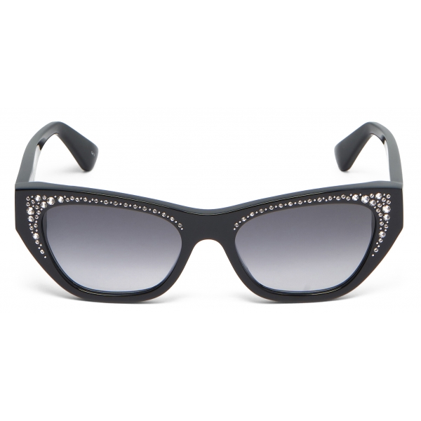 Alexander McQueen - Occhiali da Sole Pavé Jewelled da Donna - Nero Grigio - Alexander McQueen Eyewear