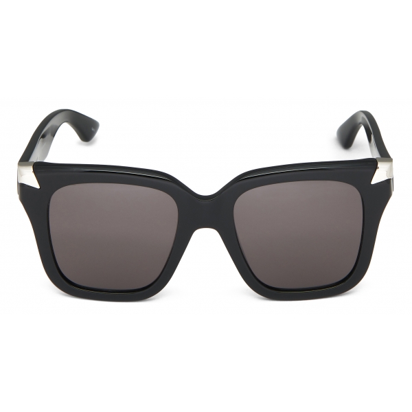 Alexander McQueen - Occhiali da Sole Oversize Punk Rivet da Donna - Nero Fumo - Alexander McQueen Eyewear