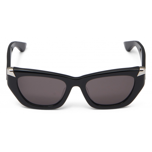 Alexander McQueen - Occhiali da Sole Geometrici Punk Rivet da Donna - Nero Fumo - Alexander McQueen Eyewear