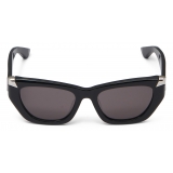 Alexander McQueen - Occhiali da Sole Geometrici Punk Rivet da Donna - Nero Fumo - Alexander McQueen Eyewear