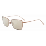 Giorgio Armani - Women’s Rectangular Sunglasses - Rose Gold Light Grey - Sunglasses - Giorgio Armani Eyewear